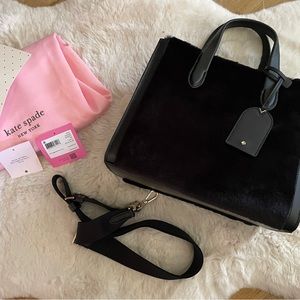 Like New! Kate Spade Manhattan Small Tote Faux Fur